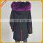 Jsfur Wholesale Long Parka Dyed Raccoon Fur Hood Fox Fur Lining