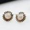 2016 new fashion sparkling earrings sunflowers zircon imitation jewelry accessories girls wedding gift