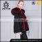 New arrival soft touching womens khaki parka fur parka with real fur