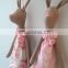 bunny wearing tutu ,Bunny plush Hare mother and child toys Girlfriend gift Toys Tilda doll Cloth Stuffed bunny fabric doll