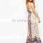 2015 Summer Design Beautiful Sleeveless women print chiffon Long dress