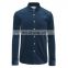 T-MSS544 Men Long Sleeve Navy Blue 100% Cotton Corduroy Dress Shirt