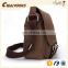 CR Amazon top sales men's vintage casual canvas satchel strap cross body Messenger Bag