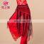 Tribal long tassel multy colors Belly dance hip scarf Y-2038#