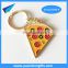 2017 Pizza shaped enamel keychains with custom design