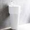 Sanitary ware bathroom diamond shape ceramics big size floor standing single hole pedestal basin for hot sale