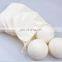 organic 7.5cm 6 pack wool felt dryer balls for laundry