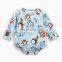 Baby clothes spring and autumn baby animal one-piece long-sleeved cartoon romper romper winter newborn ins bag fart clothes