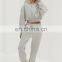 Winter Custom Crop Top Causal Pockets Tracksuit Sport Jogger And Hoodie Set