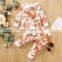 2Pcs Newborn Unisex Tie-dye Print Outfits Autumn Infant Baby Boy Girl Long Sleeve Round Neck Romper and Drawstring Trousers Set