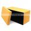 RTS Foldable Rectangle storage ottoman stool sitting chair for bedroom and livingroom to sacing space for sundries