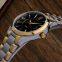 Men Stainless Steel Watches With Golden Bezel