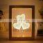 Led Lamp with Photo 3D Wood Frame Photo Lamp Warm Light