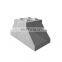 W form interlocking concrete lego block moulds to create support base of wall