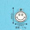 3D Zinc Alloy Metal Making Accessories Metal Smile Shape 12*16mm Charm Pendant Jewelry