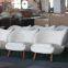 High end classic pelican chair in sheepskin covering with solid ashwood legs