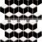 JBN Ceramics Mosaic Black and White 3D Art Pattern Mosaic Processing mosaic Stereoscopic Square Rubik's Cube Shape