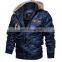Hot sale PU leather hooded jacket new design plus size slim coat bubble coat men's leather coat winter coat clothes for male