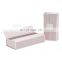 Luxury custom foil printing pink box with double door opening perfume box with foam insert packaging box for glass bottle
