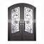 modern villa decoration safety entry door wrought iron swing double design front doors for houses
