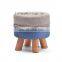 European-Style Ottoman Fabric Living Room Wooden shoes changing stool