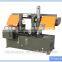 Double column metal straight cutting hydraulic horizontal band saw for wood