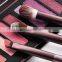 12pcs hot selling purple professional makeup brush set for blending foundation powder blush concealer eyeshadow