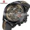Naviforce 9110 Japan Quartz Movt Custom Logo Watch Leather Complete Calendar Wristwatches Naviforce Watches For Men