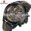 Naviforce 9110 Japan Quartz Movt Custom Logo Watch Leather Complete Calendar Wristwatches Naviforce Watches For Men