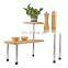 Bamboo Countertop Organizer Bookshelf Display Shelves Space Saving 3 Tier Corner Shelf Rack