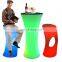 LED Garden Furniture glow illuminated event night club led light bar stool furniture high cocktail table chair set