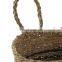 New Trend 2022 Seagrass Handbag 100% Nature With Black Straw Woven Tote Bag Shopping bag Wholesale