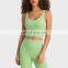 Backless Crop Sports Bras Fitness High Impact Shockproof U Back Running Tops 80Nylon 20Spandex