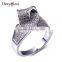 New Luxury Jewerly Pave Setting Cubic Zircon Bijoux Wedding Latest Gold Ring Designs