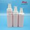 Cute pink round plastic cosmetic bottle with external spring treatment pump, high quality plastic bottle with cream pump