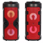 Neues tragbares RGB-LED-Licht, Lautsprecher mit lauter Audio, umgebender Super-Bass-Subwoofer, Party-FM-Radio, AUX-Bluetooth-Karoke-Sprecher