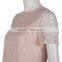 clothing manufacturers high quality lace short sleeve top back zip closure fashion top for women