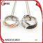 Fashion silver and gold plated stainless steel double rings jewelry pendant                        
                                                                                Supplier's Choice