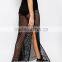 high quality clothing brands women Mesh Maxi Skirt With Rainbow Waist