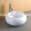 Above Counter Mounted Ceramic Wash Hand Round Sink