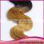 High quality two colors body wave gradient hair weaving colored two tone brazilian hair weave ombre colored hair weave