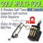 2 pcs Golf Multi-tool Brush Marker Pen Divot Pitch Holder Wooden Tees Golf Bags