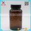 300ml wide-mouth glass amber bottle medical pill bottles with black lid