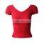 Fashion Style OEM Wholesale Women Short Sleeve Deep V-neck Crop Tank Top