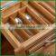 Pure bamboo divided drawer organizer