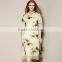 3/4 Sleeves Fashionable party long skirts high top silk dress beauty every clothes