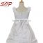 3-Tiered V-Neck Ruched Bodice First Communion Dress