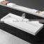 commercial marble bathroom trough sink with 2 faucets