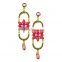2016 popular newest alibaba hot selling shiny crystal stone rhodium stud fashion pearl drop earring designs