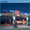 Stainless Steel Acrylic LED Oil Gas Station Sign Full Color Outdoor Displays Gas Station Signs